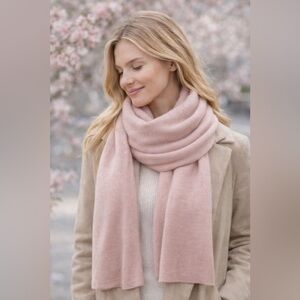 Banana Republic 100% Cashmere Scarf | Soft Blush Pink | Lightweight Spring